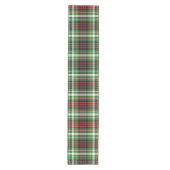Kerstmis, Rood Groen Tartan Schotse Streep Medium Tafelloper (Voorkant)