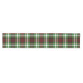 Kerstmis, Rood Groen Tartan Schotse Streep Medium Tafelloper (Horizontaal)