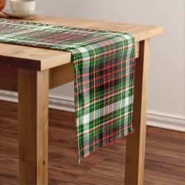 Kerstmis, Rood Groen Tartan Schotse Streep Medium Tafelloper
