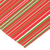 Kerstmis Rood, Groen, Wit Barcode Streep Korte Tafelloper (Hoek)