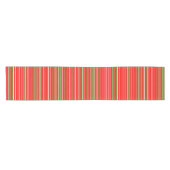 Kerstmis Rood, Groen, Wit Barcode Streep Korte Tafelloper (Horizontaal)