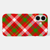 Kerstmis Rood Groen Wit Flanel Geruite Ontwerp Case-Mate iPhone Case (Achterkant (horizontaal))
