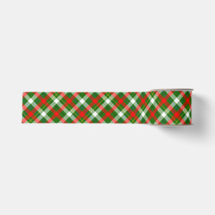 Kerstmis Rood Groen Wit Flanel Geruite Ontwerp Grosgrain Lint