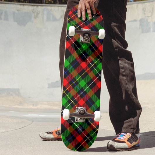 Kerstmis Rood Groen Wit Flanel Geruite Ontwerp  Persoonlijk Skateboard