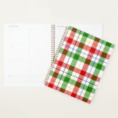 Kerstmis Rood Groen Wit Flanel Geruite Ontwerp Planner (Display)