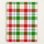 Kerstmis Rood Groen Wit Flanel Geruite Ontwerp Planner (Voorkant)