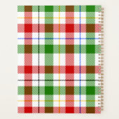 Kerstmis Rood Groen Wit Flanel Geruite Ontwerp Planner (Achterkant)
