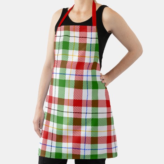 Kerstmis Rood Groen Wit Flanel Geruite Ontwerp  Schort