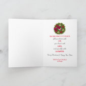 Kerstmis - Rood instapmodel met gedecormeerde adem Feestdagen Kaart (Binnen)