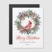 Kerstmis Rood Kardinaal Holiday Magnetic (Voorkant / Achterkant)