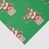 Kerstmis Rood Nose Reindester, cadeau Tissuepapier (Detail)