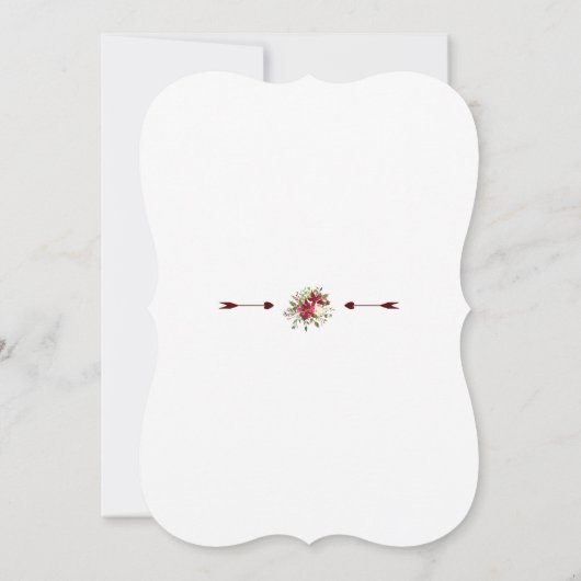 Kerstmis Rood Poinsettia Frame Baby Shower Kaart (Achterkant)