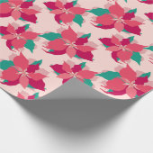 Kerstmis, rood, roze en groen cadeaupapier (Hoek)