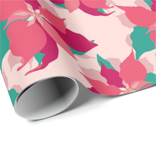 Kerstmis, rood, roze en groen cadeaupapier (Rol Hoek)