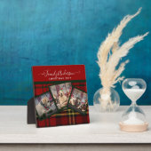 KERSTMIS Rood Schots Geruit Fotocollage KADOOTJE Fotoplaat (Insitu)