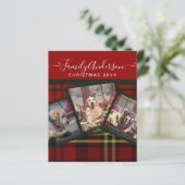 KERSTMIS Rood Schotse ruit Foto Collage (Staand voorkant)