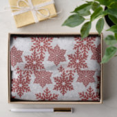 ⭐ Kerstmis Rood ❄ Snowflakes Tissuepapier (Geschenk)
