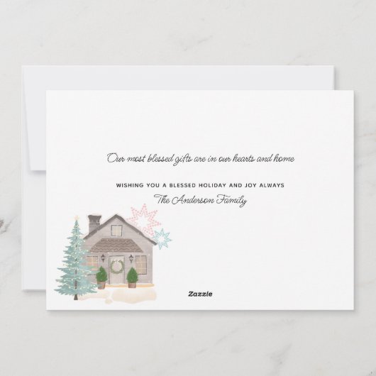 Kerstmis Rood, speciaal aangepast vrachtwagen Lan Feestdagenkaart (Achterkant)