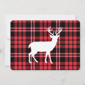Kerstmis Rood Tartan Schotse Ruitpatroon Witte Her (Achterkant)