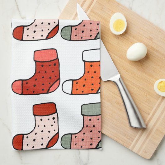 Kerstmis, rood theedoek (Quarter Fold)