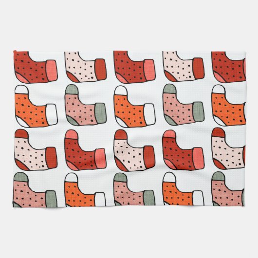 Kerstmis, rood theedoek (Horizontaal)