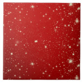 Kerstmis Rood Twinkelend, vakantiedesign, Keramisc Tegeltje (Voorkant)