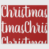 Kerstmis Rood Wit Cadeaupapier (Vlak)