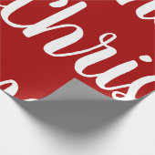 Kerstmis Rood Wit Cadeaupapier (Hoek)
