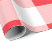 Kerstmis Rood Wit Geruit Cadeaupapier (Rol Hoek)