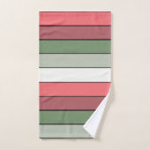 Kerstmis Rood Wit Groen Kleur op gestructureerd pa Bad Handdoek (Handdoek)