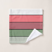 Kerstmis Rood Wit Groen Kleur op gestructureerd pa Bad Handdoek (Wasdoekje)