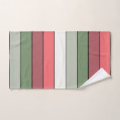 Kerstmis Rood Wit Groen Kleur op gestructureerd pa Bad Handdoek (Handdoek)