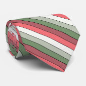 Kerstmis Rood Wit Groen Kleur Op Getextureerd Papi Stropdas (Opgerold)