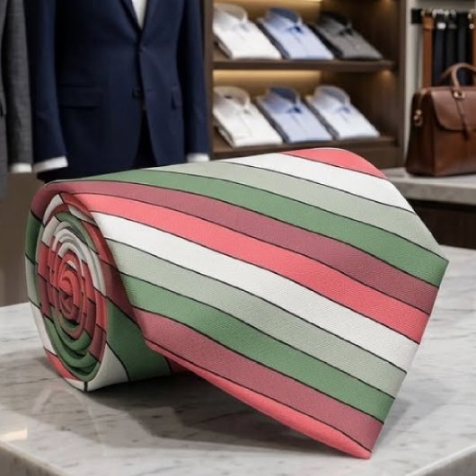 Kerstmis Rood Wit Groen Kleur Op Getextureerd Papi Stropdas