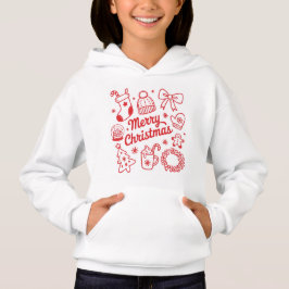 Kerstmis Rood & Wit Holiday Hoodie
