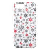 Kerstmis, rood, wit, sneeuwvlokken, winter, nieuw  Case-Mate iPhone case (Achterkant)