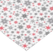 Kerstmis, rood, wit, sneeuwvlokken, winter, nieuw  tafelkleed (Gekanteld)