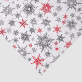 Kerstmis, rood, wit, sneeuwvlokken, winter, nieuw  tissuepapier (Detail)