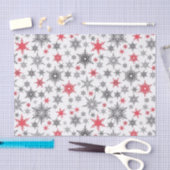 Kerstmis, rood, wit, sneeuwvlokken, winter, nieuw  tissuepapier (Craft)