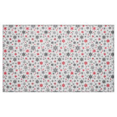 Kerstmis, rood, wit, sneeuwvlokken, winter stof (Fat Quarter)