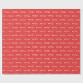 Kerstmis Rood Wit Trendmatige Gepersonaliseerde Cadeaupapier (Vlak)