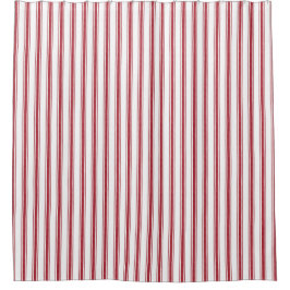 Kerstmis Rood Witte Trappen Stripe Douchegordijn