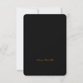 Kerstmis Rood Zwart en Goud Huwelijk Save The Date (Achterkant)