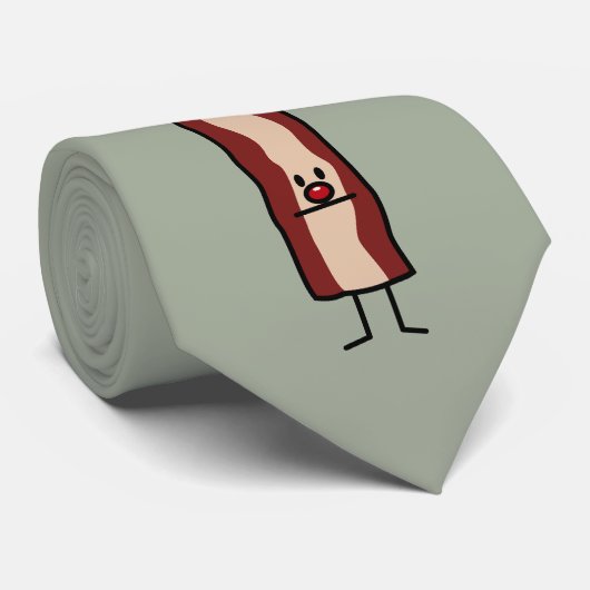 Kerstmis Roodbaarzen met rode neus Stropdas (Opgerold)