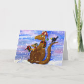 Kerstmis Roos Feestdagen Kaart (Achterkant)