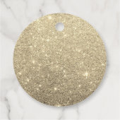 Kerstmis Roos Gold Glitter Green met naam Bedankjes Labels (Achterkant)