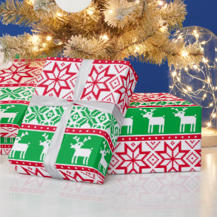 Kerstmis — rooster cadeaupapier