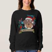 Kerstmis Rottweiler 20 Trui (Voorkant)