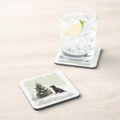 Kerstmis Rottweiler Hond Kerstboom Bier Onderzetter (Rechterzijde)