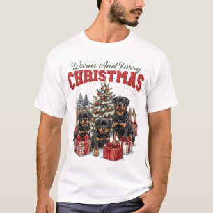 Kerstmis Rottweilers Familie Vakantie T-shirt